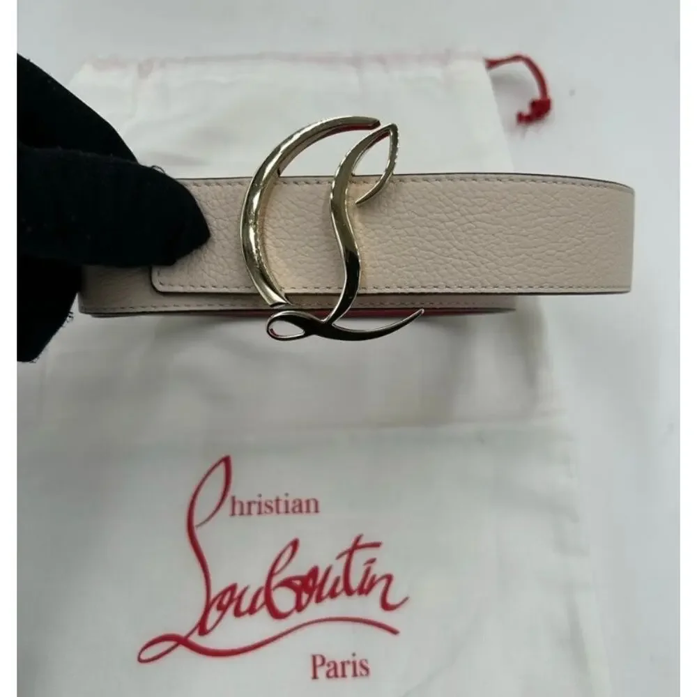 Women's Christian Louboutin CL logo belt size 85 cm/34 inches made in Italy